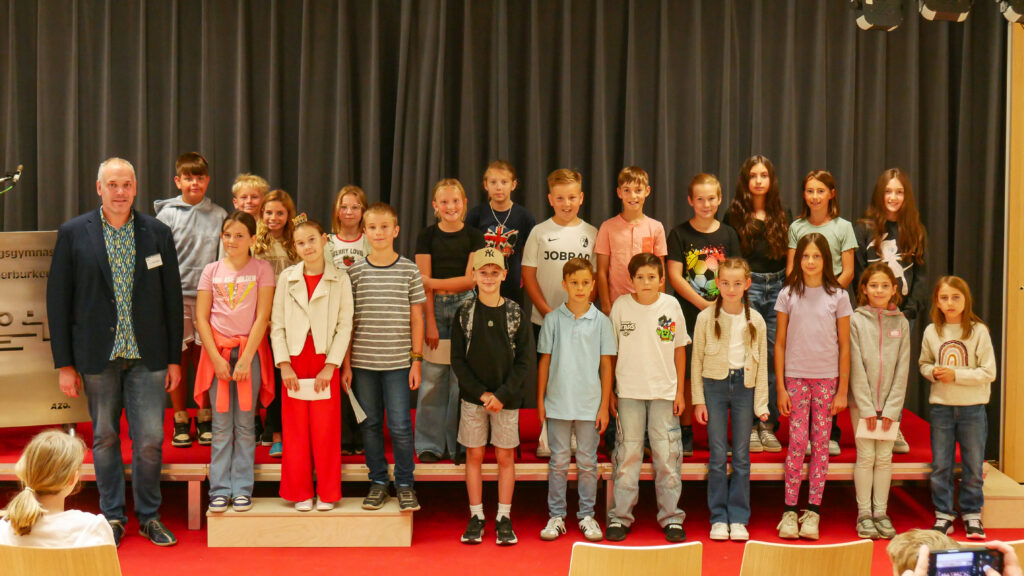 Klasse 5b mit Klassenlehrer J. Schwingel
