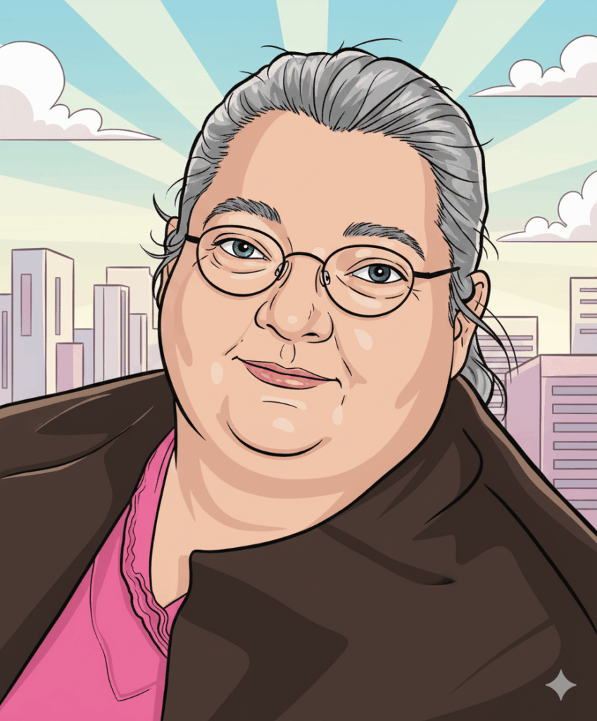 Mit künstlicher Intelligenz verfremdetes Bild von Birgit Opitz