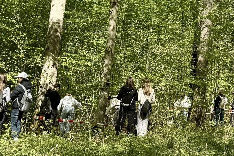 Symbolbild: Schülerinnen und Schüler der 8. Klasse beim Limes-Projekt der Fachschaft Biologie